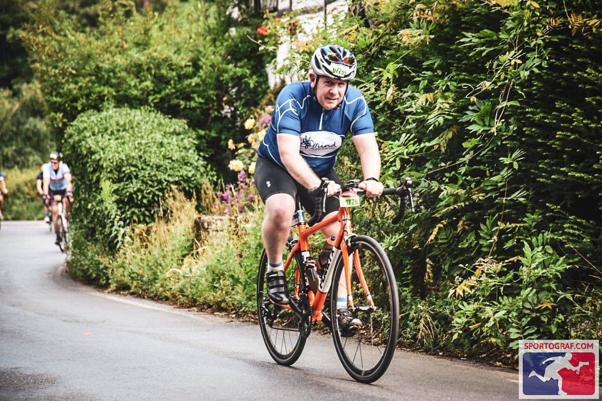 Paul Pitchford cycling during the London 100 ride